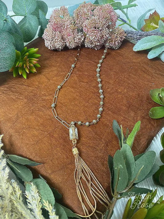 Fringe & Beads Necklace