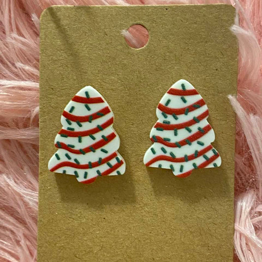 Christmas Tree Cake earrings