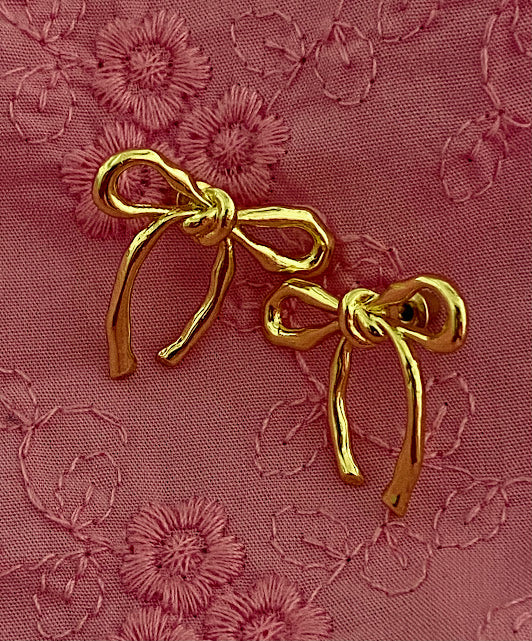 Golden Bow Earrings