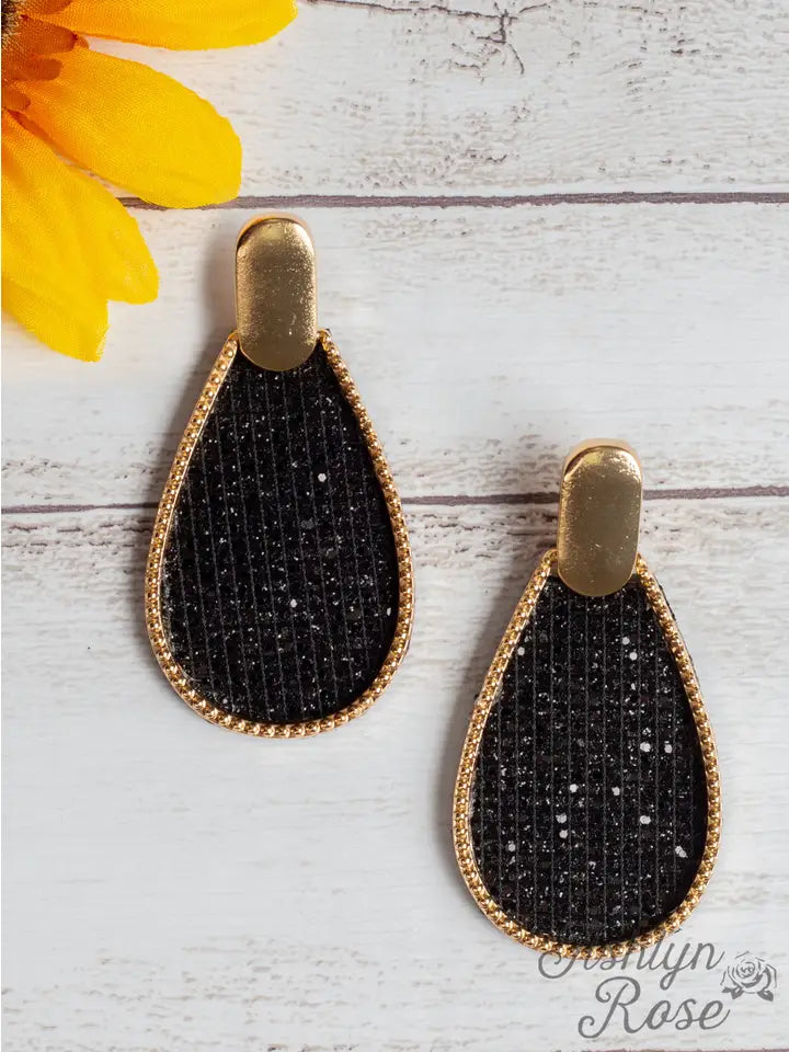 Lady Like Black Earrings