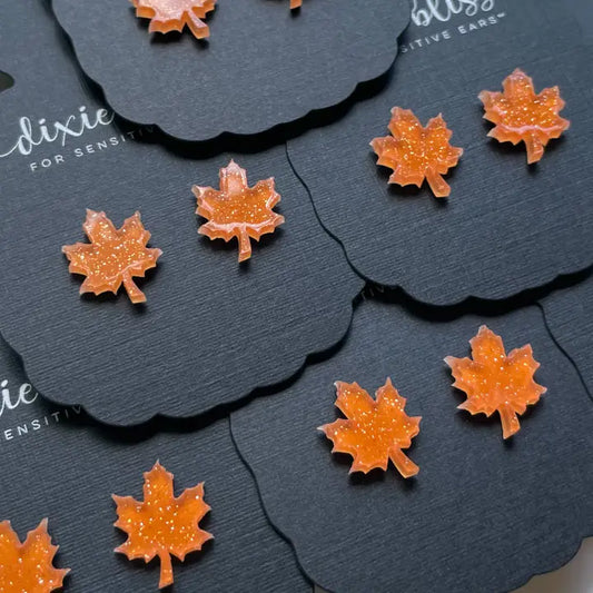 Maple Leaves Earrings - Spiced Cider ~ SALE!!