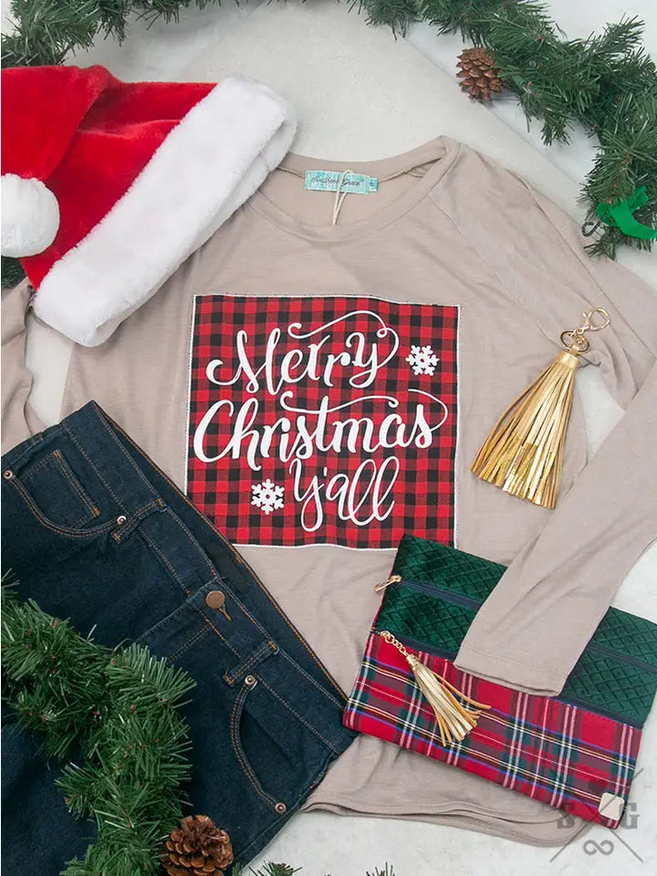 Merry Christmas Y'all Long Sleeve Shirt