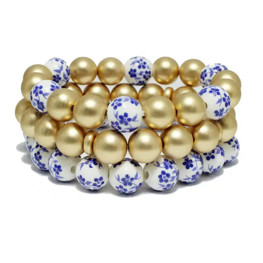 Chinoiserie-inspired Porcelain Bracelet